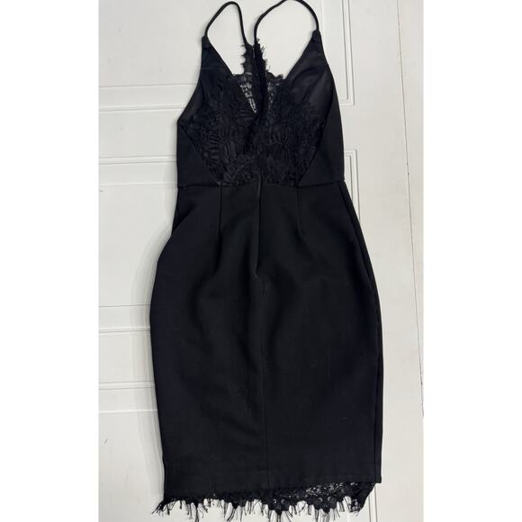 ASTR the Label Size Small Women’s Black Lace Fringe Cocktail Party Dress - Picture 6 of 6